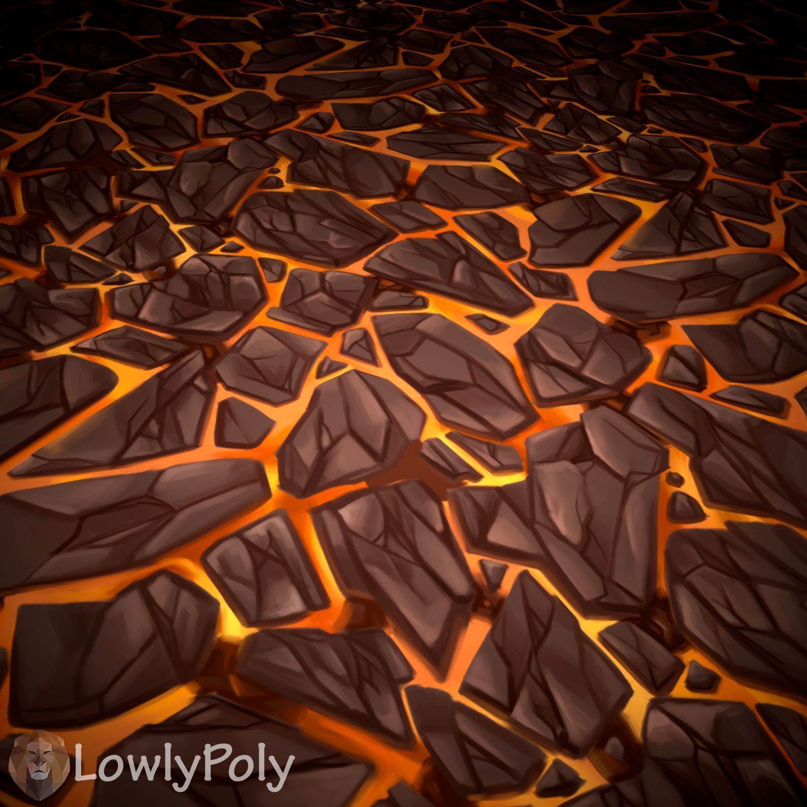 Stylized Lava Vol 28 - Hand Painted Texture Texture_9
