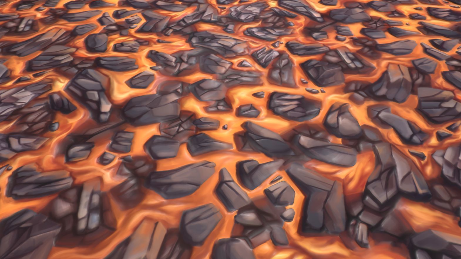 Stylized Lava Vol 28 - Hand Painted Texture Texture_25
