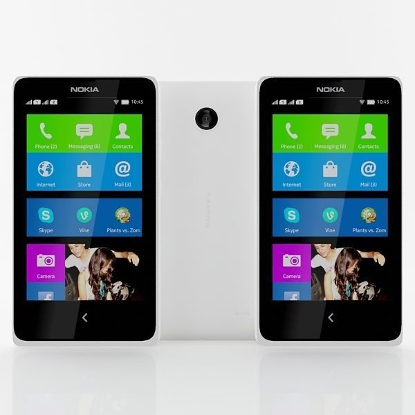 Nokia X X Plus White 3D model_3