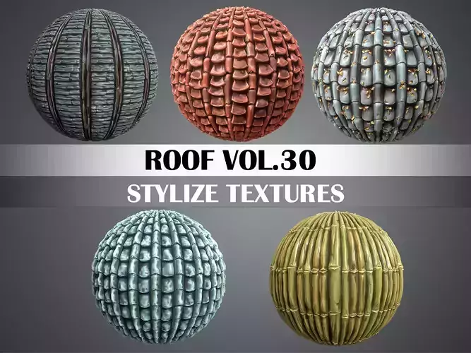 Stylized Roof Vol 30 - Hand Painted Texture Texture