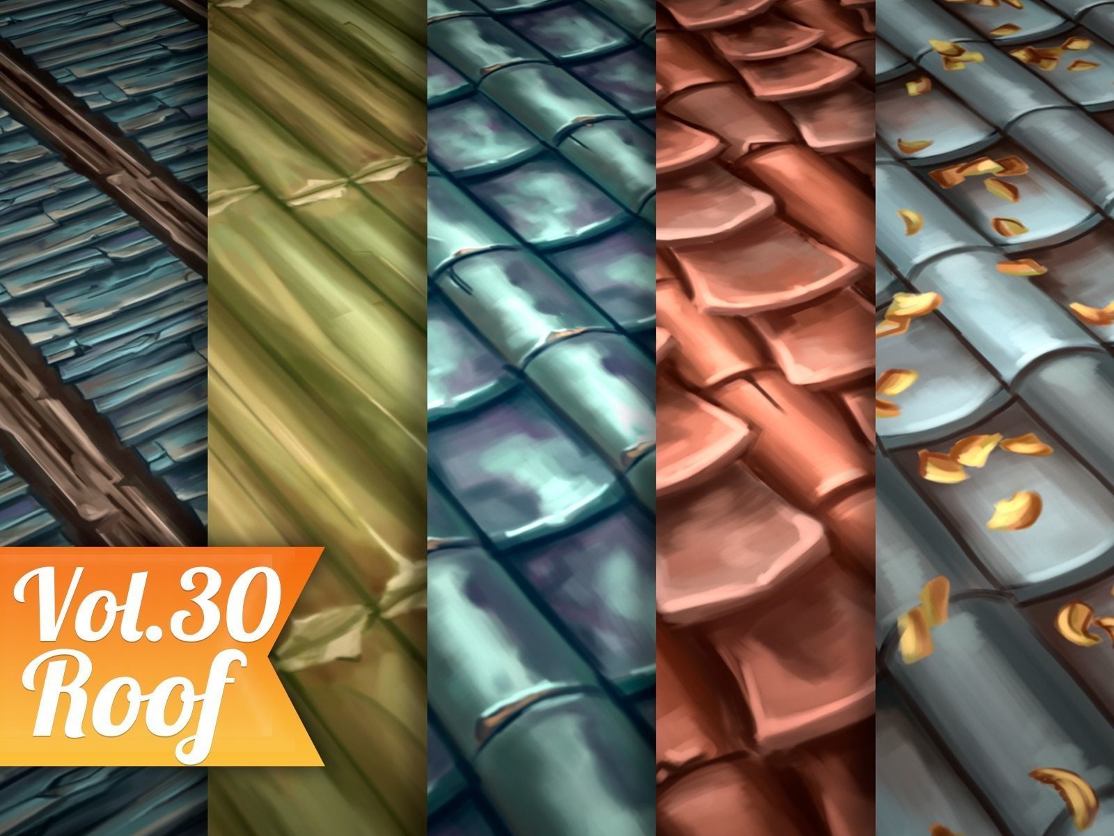 Stylized Roof Vol 30 - Hand Painted Texture Texture_7