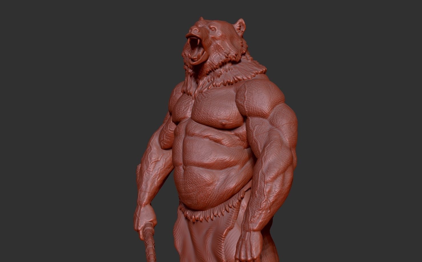 barbarian bear 3D print model_23
