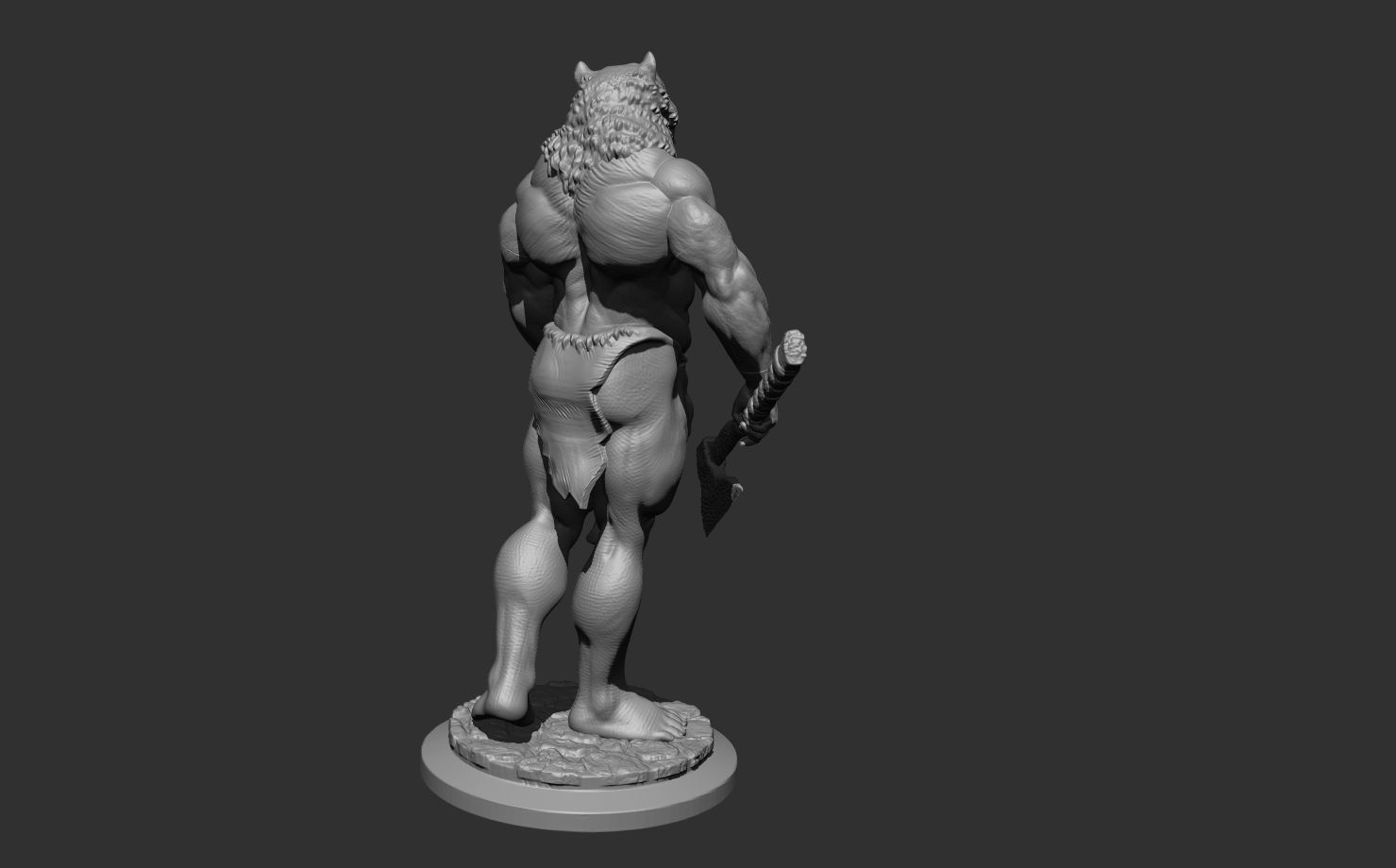 barbarian bear 3D print model_14