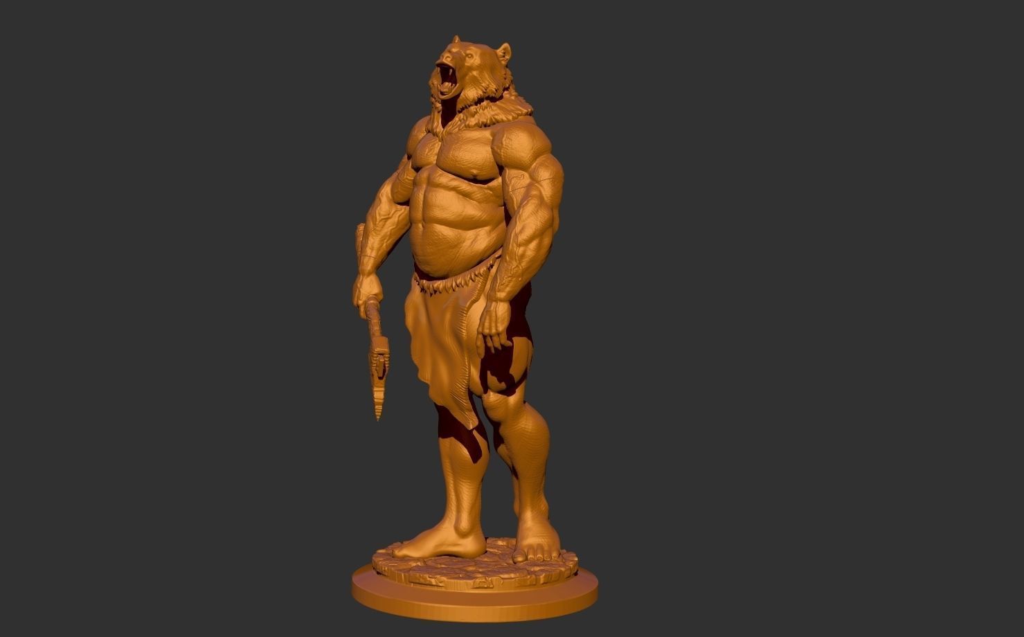 barbarian bear 3D print model_17