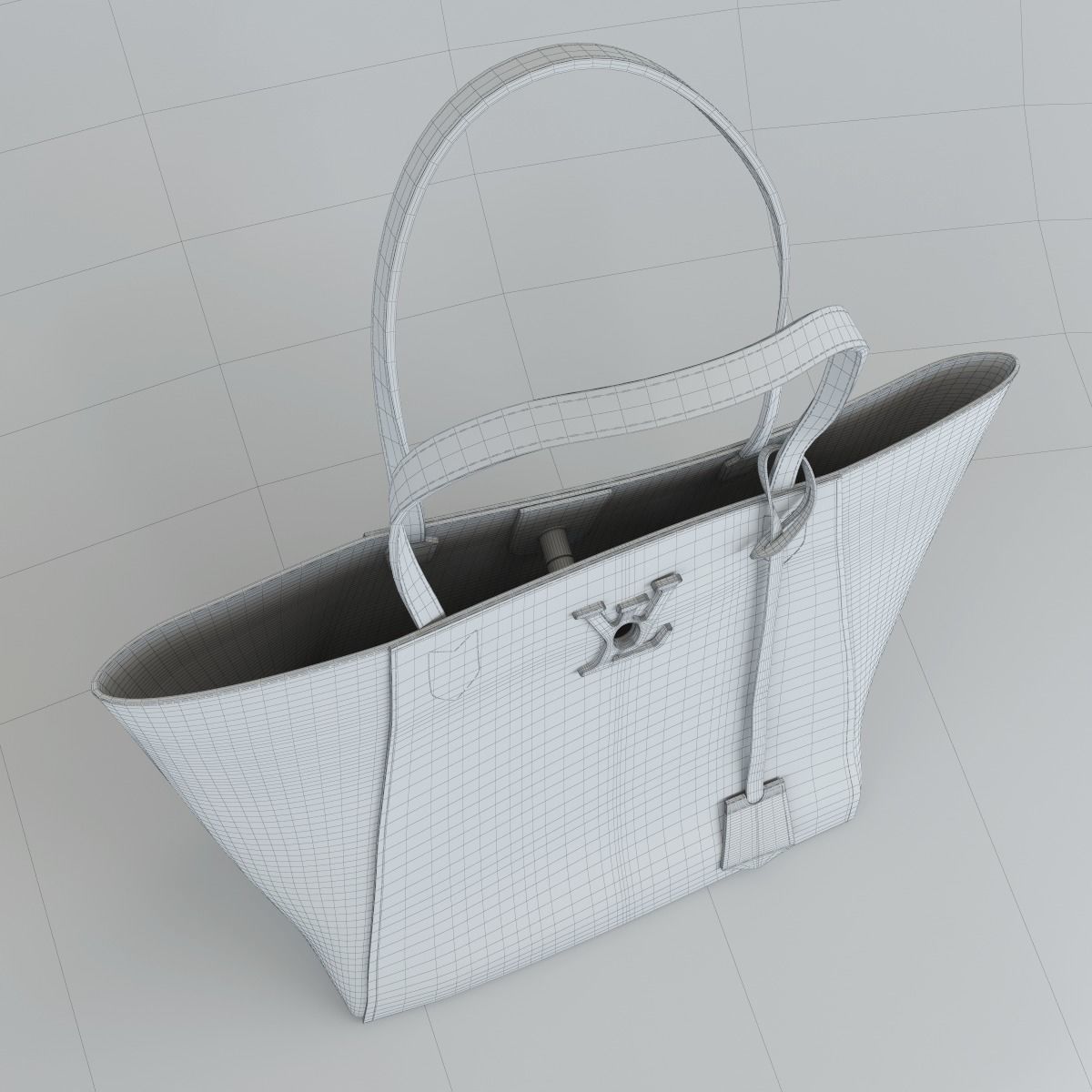 Louis Vuitton Women leather handbag 3D model_6