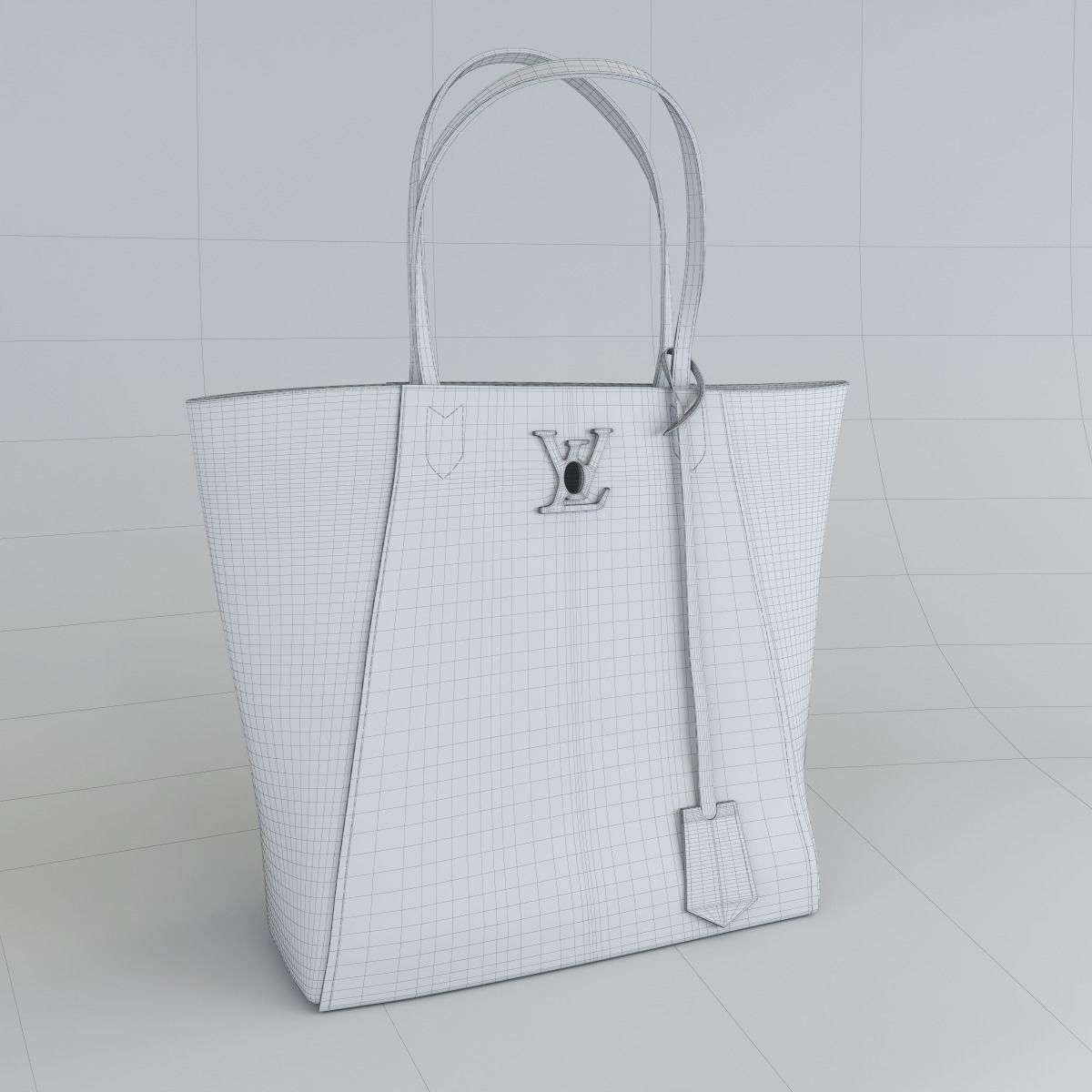 Louis Vuitton Women leather handbag 3D model_4