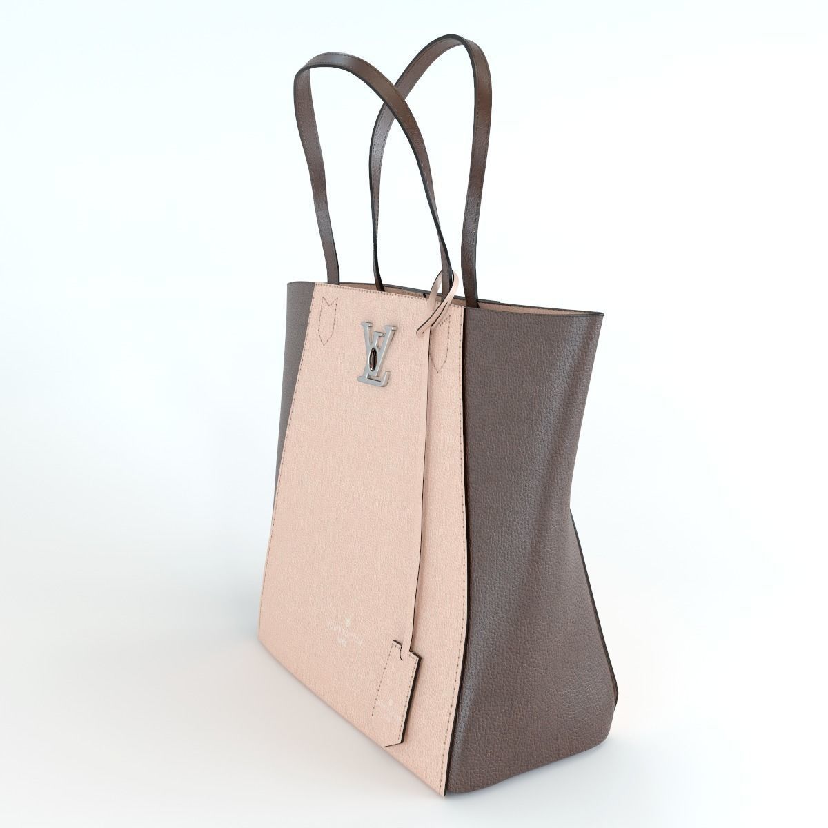 Louis Vuitton Women leather handbag 3D model_1