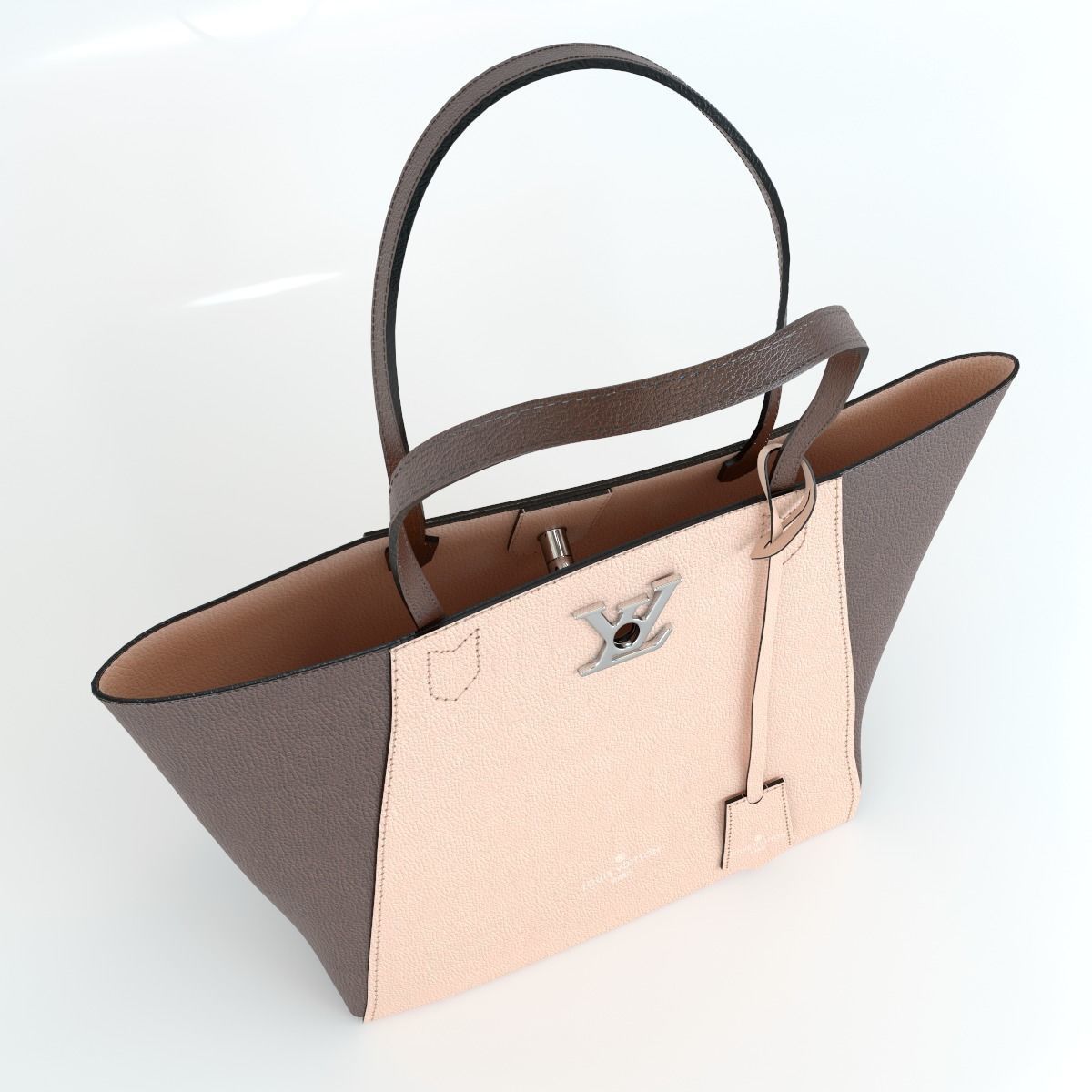 Louis Vuitton Women leather handbag 3D model_2