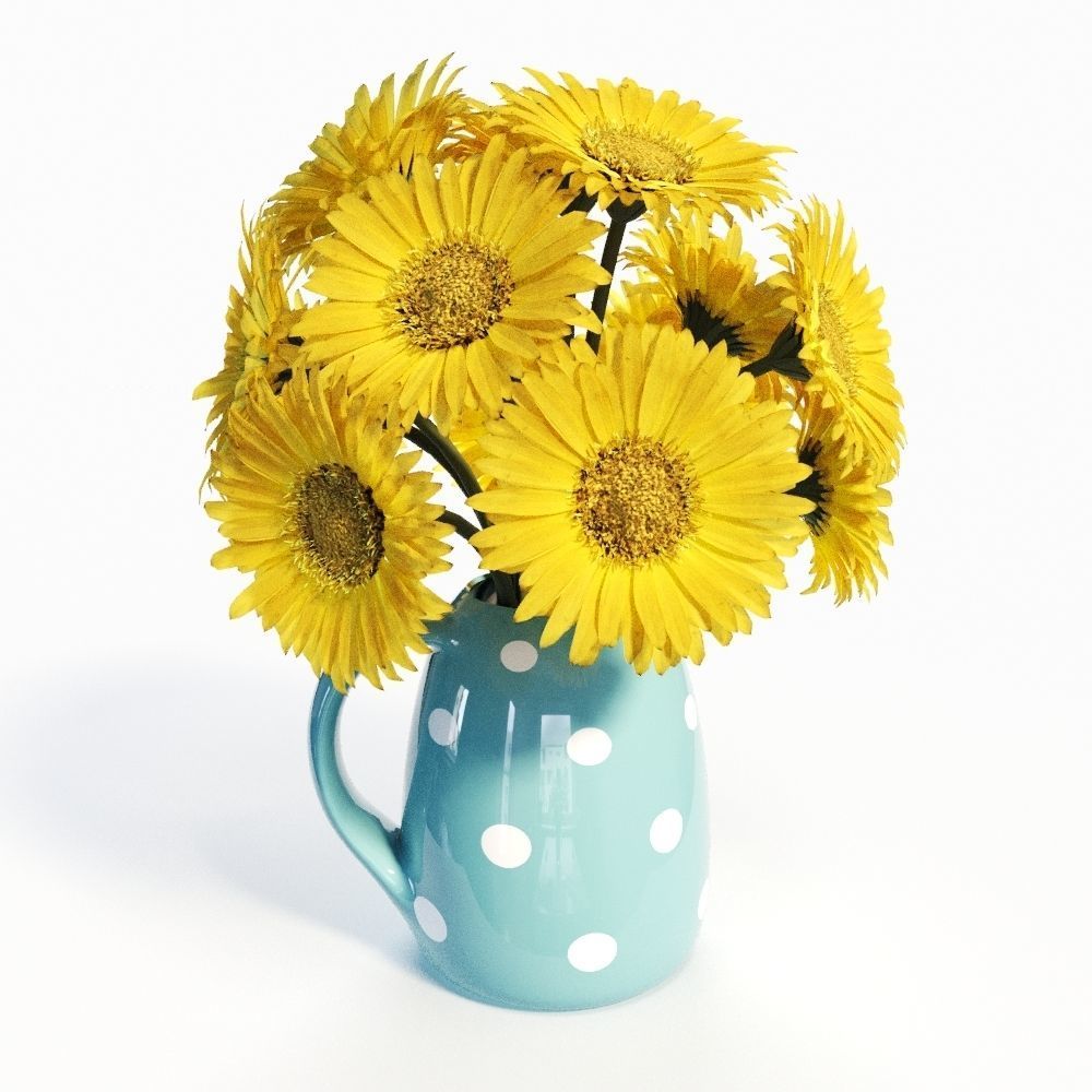 Gerbera Daisies 3D model_4