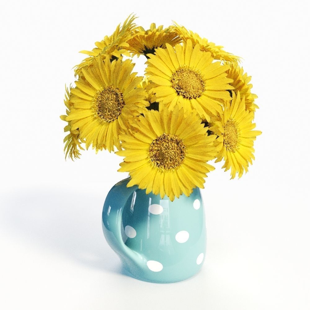 Gerbera Daisies 3D model_3