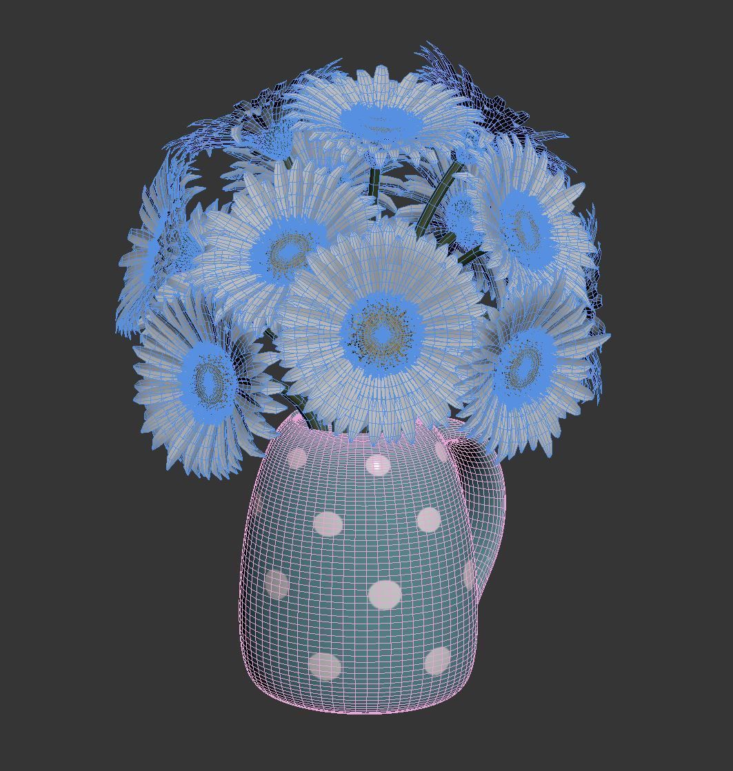 Gerbera Daisies 3D model_7