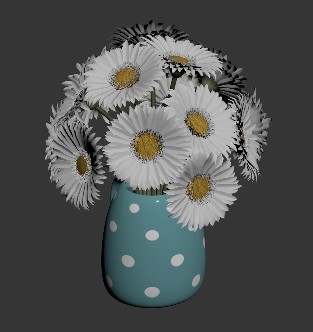 Gerbera Daisies 3D model_8