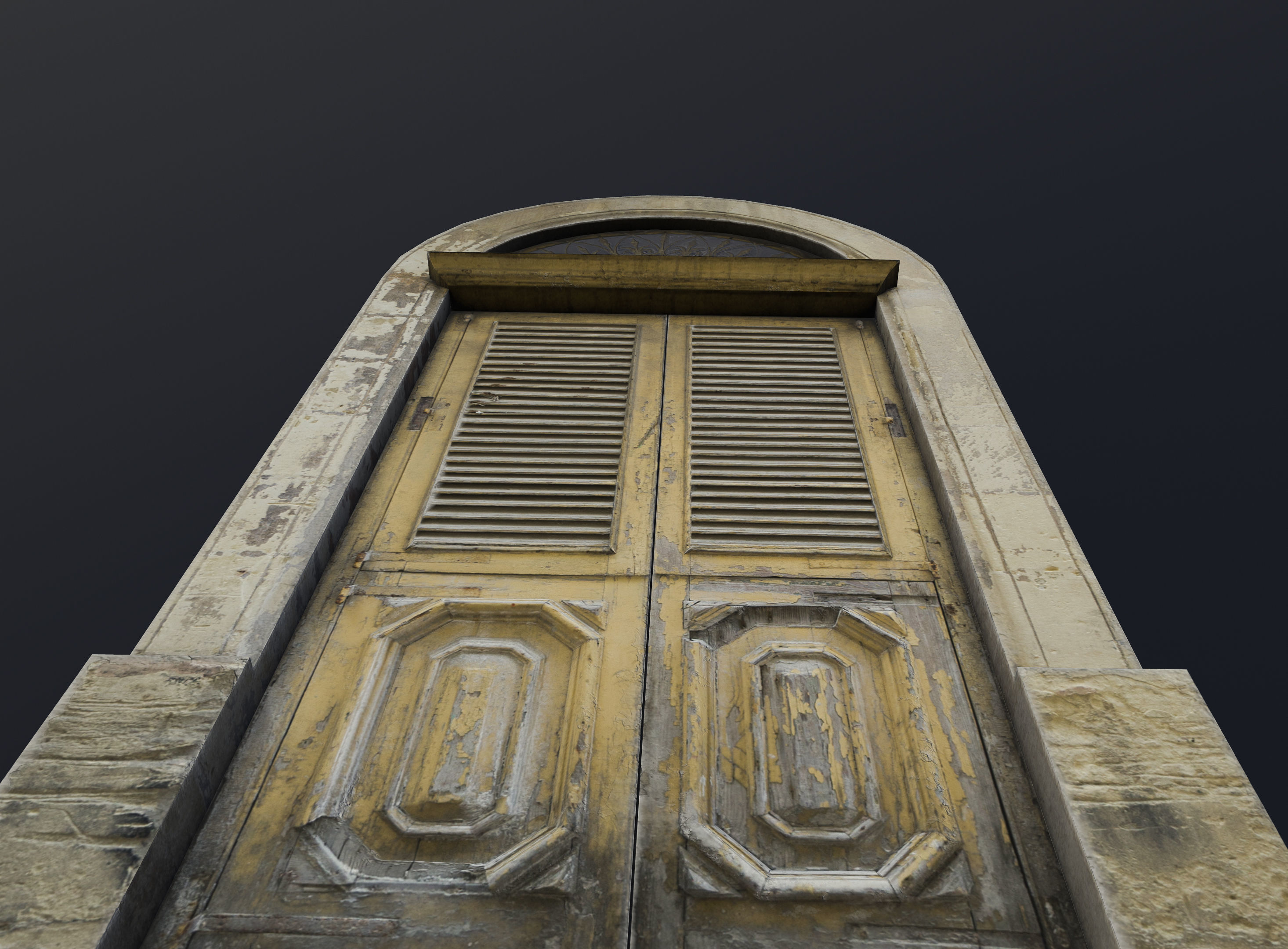 Medieval Door 1 PBR Low-poly 3D model_8