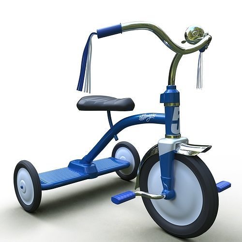 Tricycle Classic Low-poly 3D model