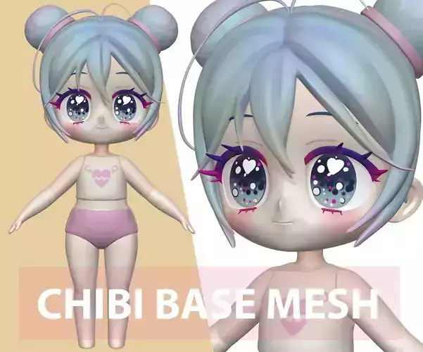 Chibi BaseMesh 3D model