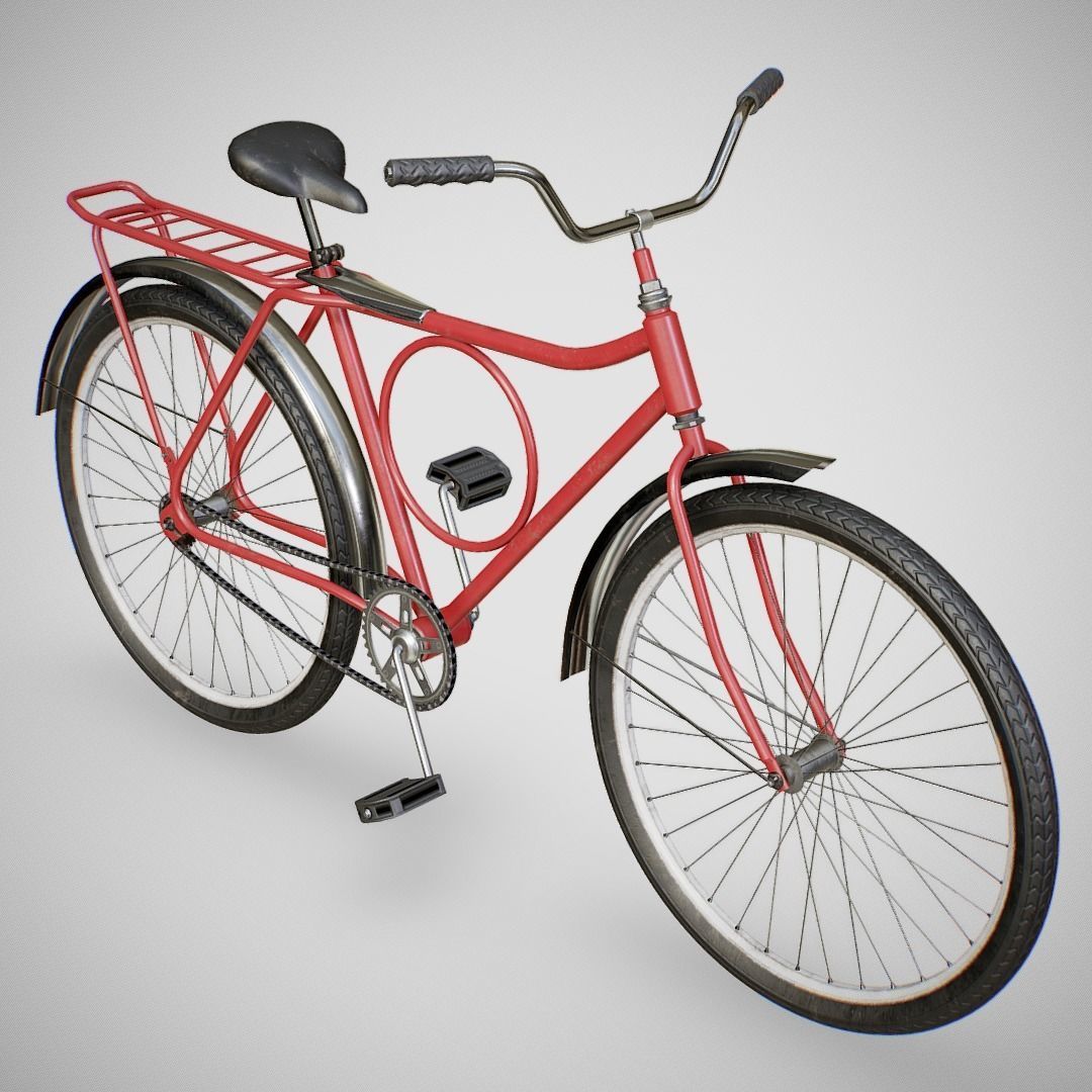 Bicycle - Monark Low-poly 3D model_3