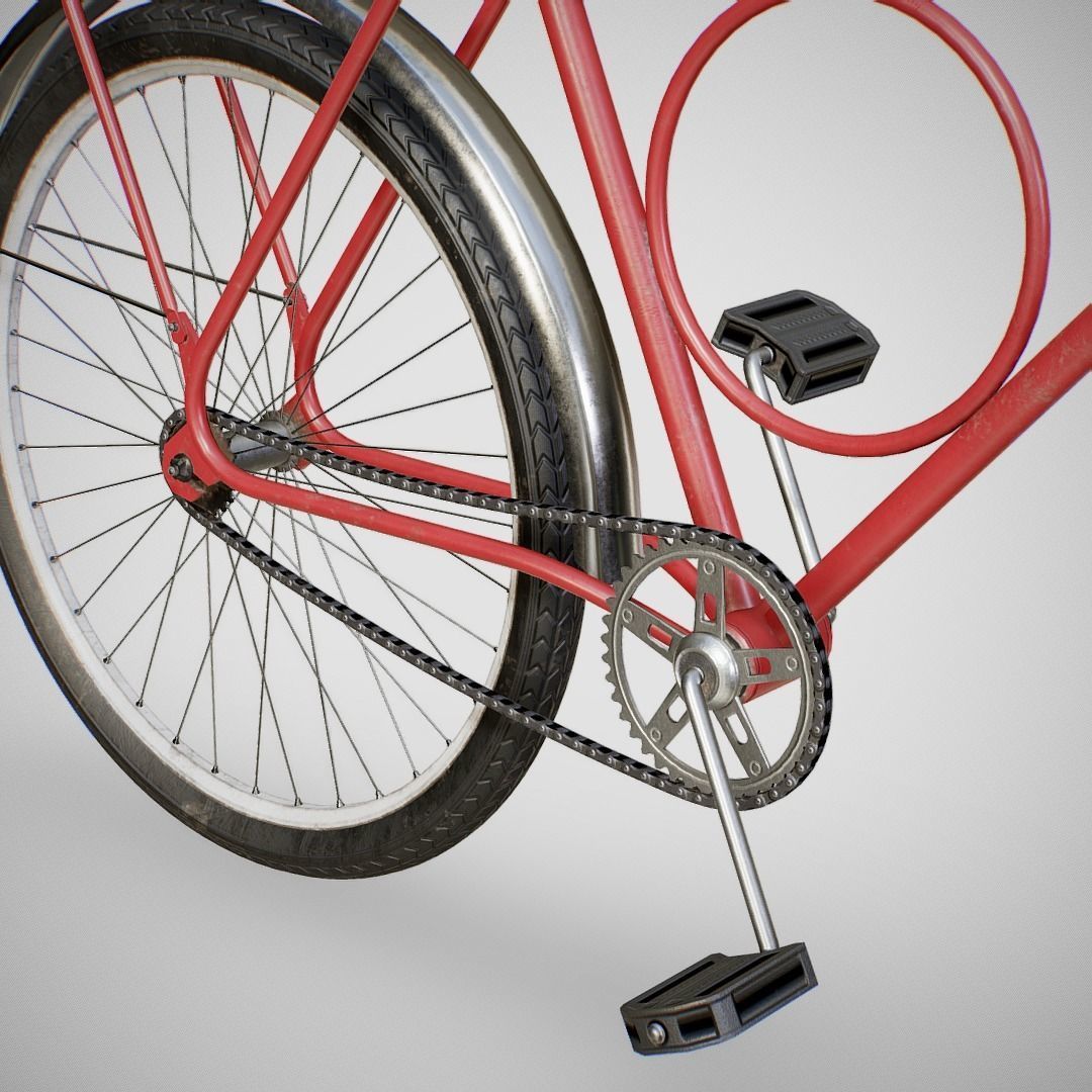 Bicycle - Monark Low-poly 3D model_4