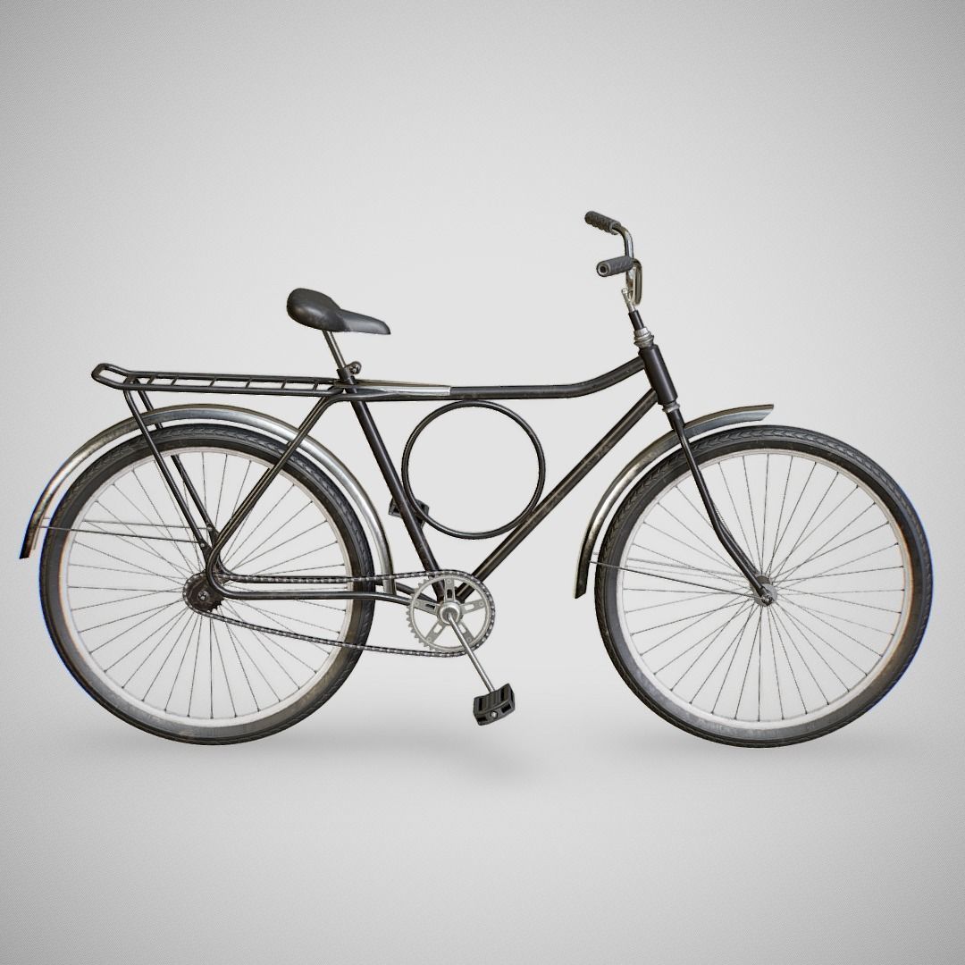Bicycle - Monark Low-poly 3D model_7