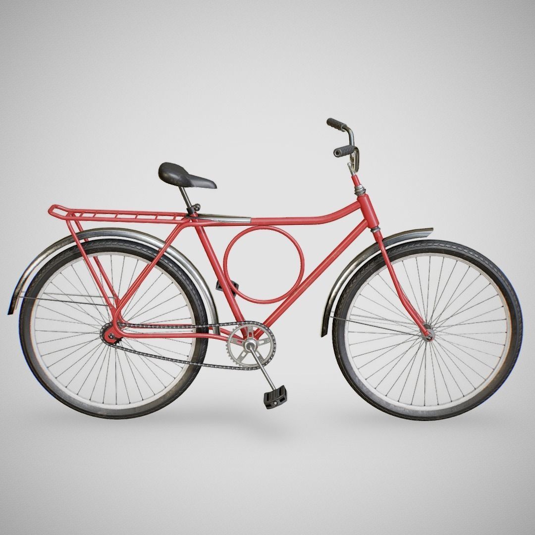 Bicycle - Monark Low-poly 3D model_1