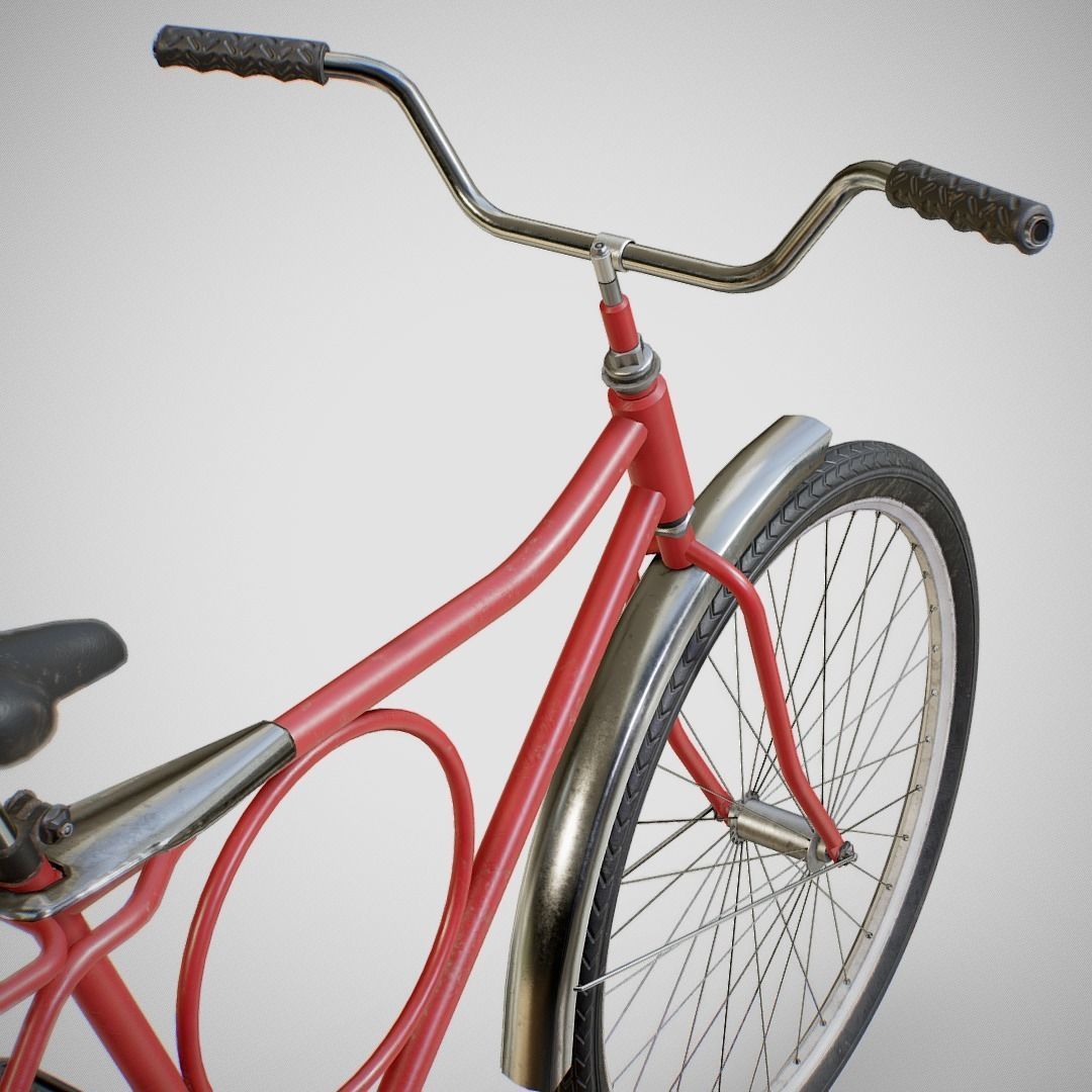 Bicycle - Monark Low-poly 3D model_5