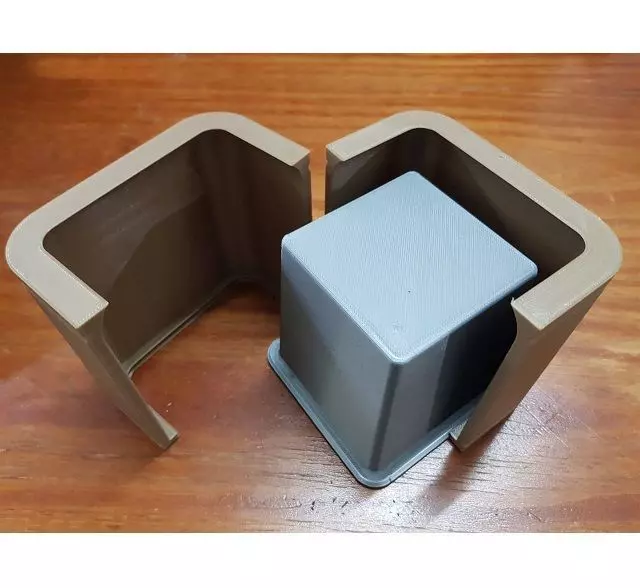 molde maceta cubo florero 3D print model