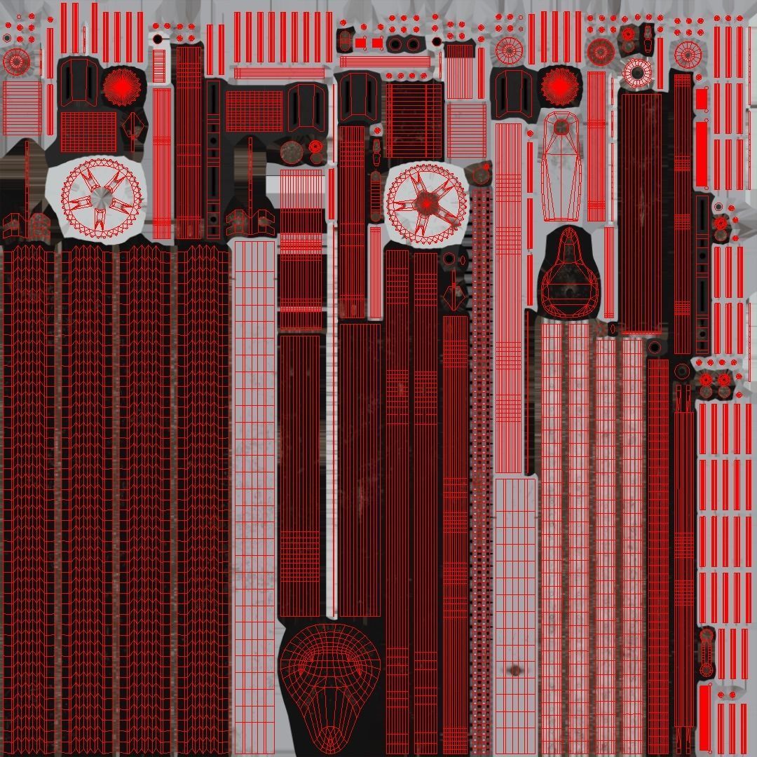 Biycle - Monark Black Low-poly 3D model_8