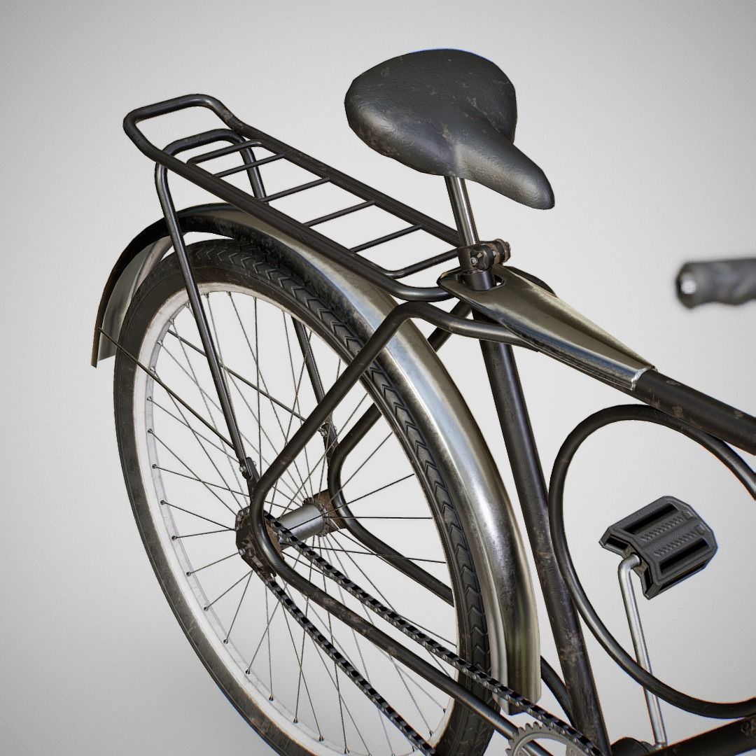Biycle - Monark Black Low-poly 3D model_5