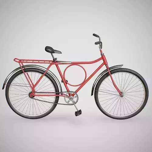 Biycle - Monark Red Low-poly 3D model