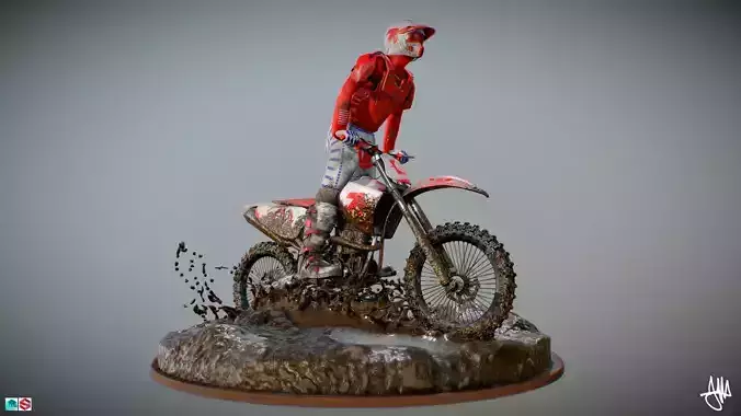 PBR Enduro on mud 360 in 3D v2 3D model