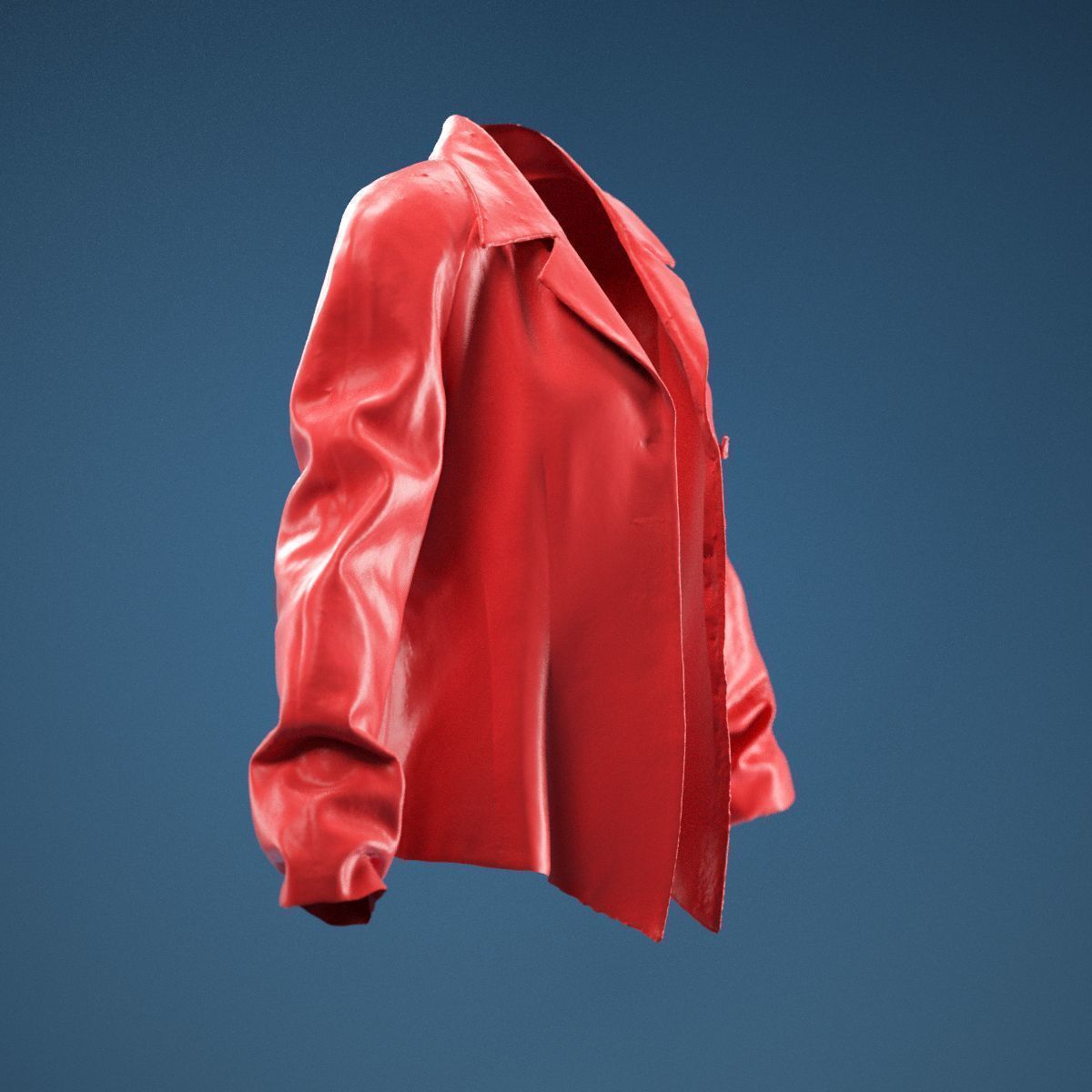 Yellow Red Green Rasta Stylish Jacket 3D model_2
