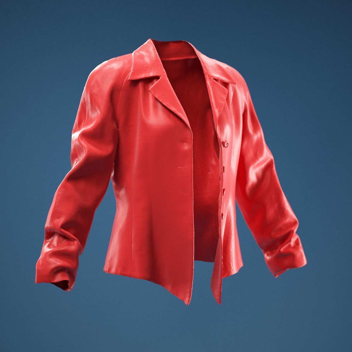 Yellow Red Green Rasta Stylish Jacket 3D model_1