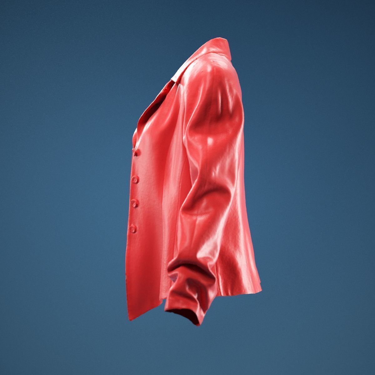 Yellow Red Green Rasta Stylish Jacket 3D model_9