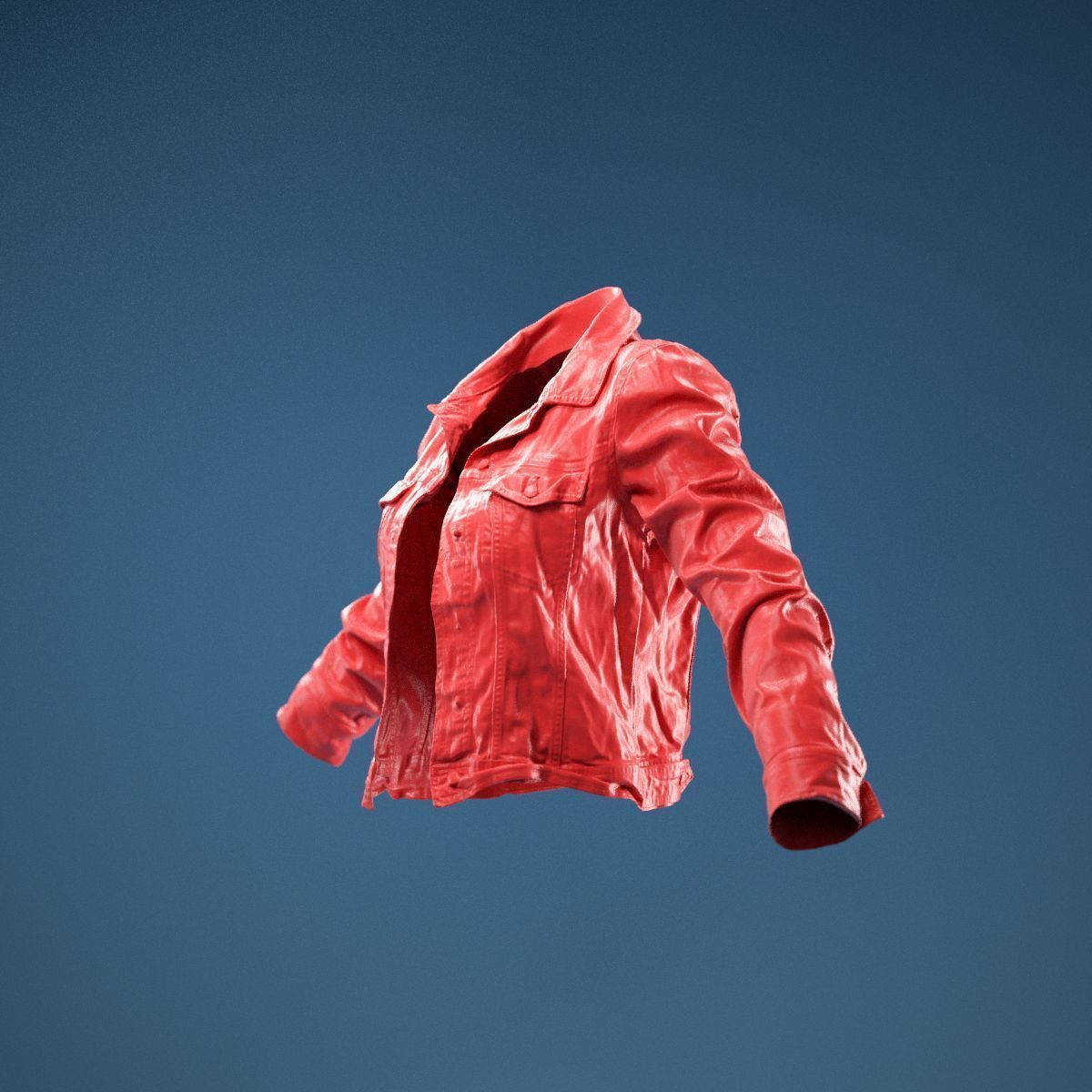 Tiny Jeans Jacket Open 3D model_10