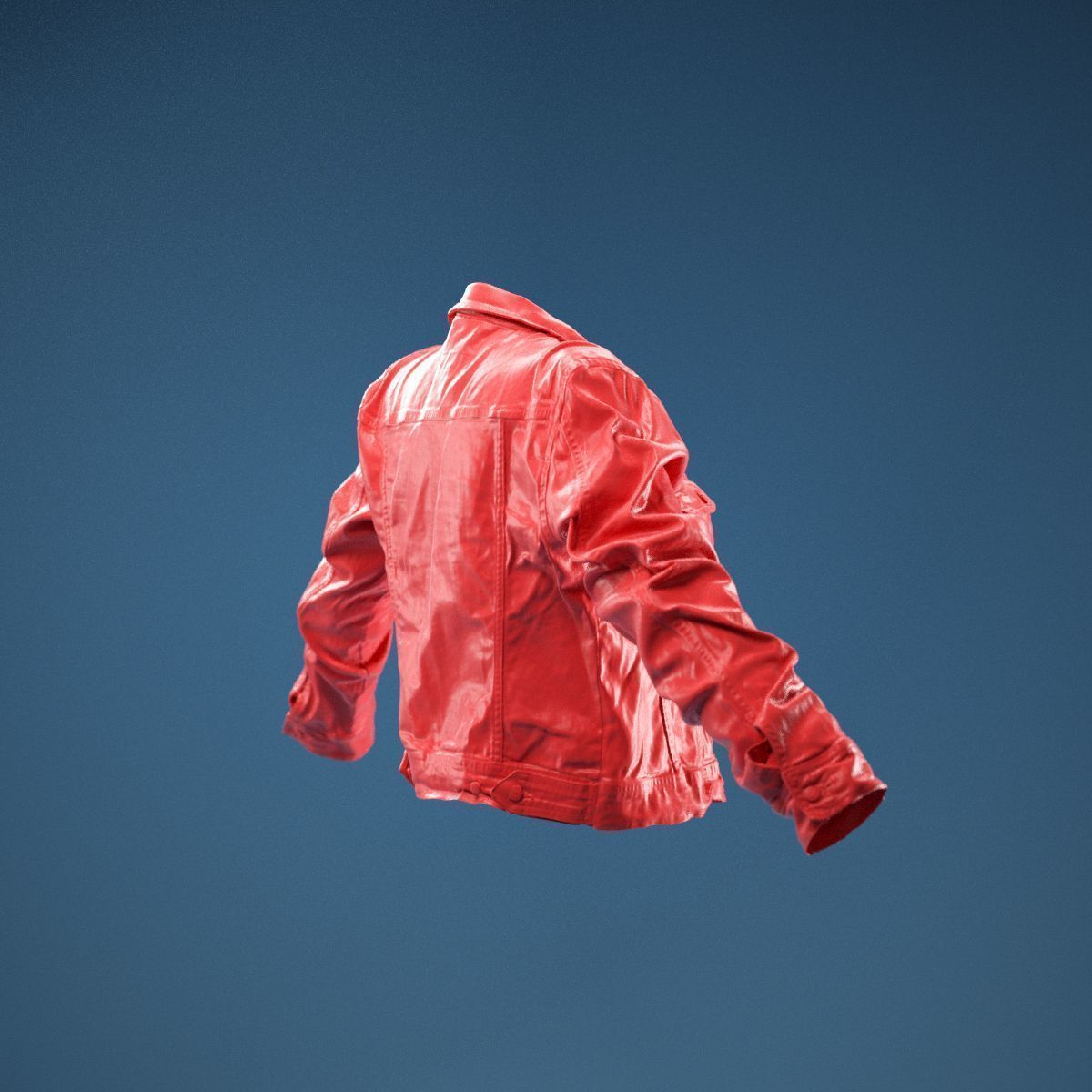 Tiny Jeans Jacket Open 3D model_4
