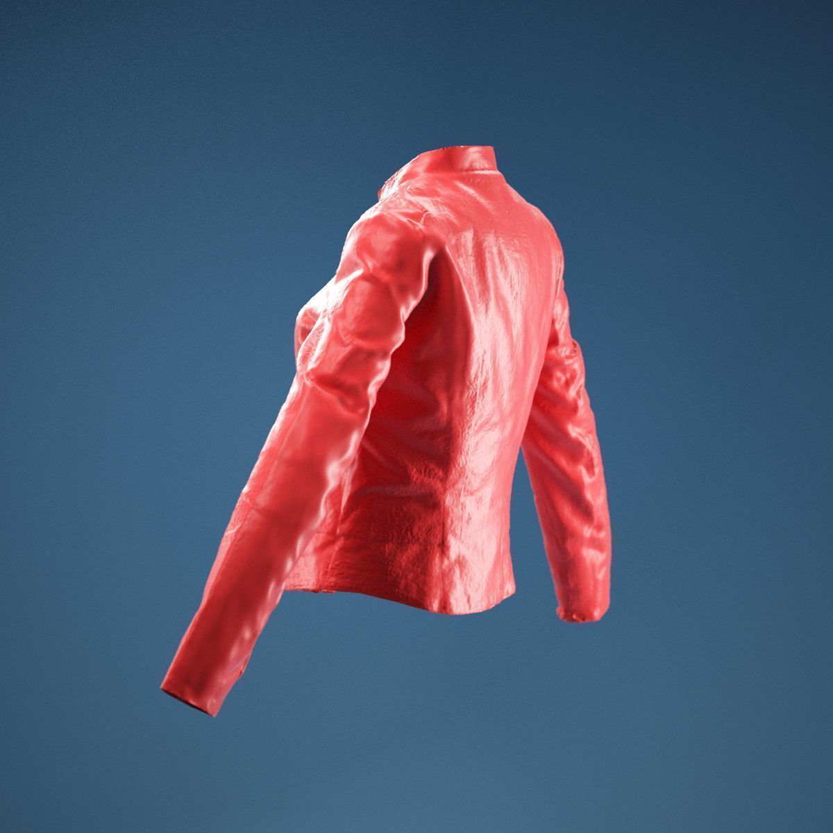 Shiny Jacket Closed 3D model_8