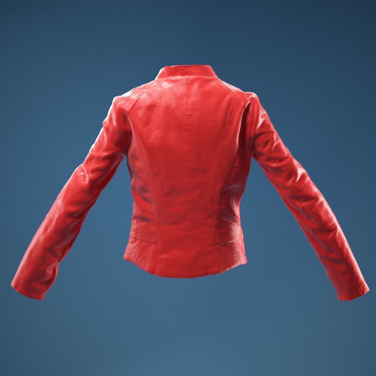 Shiny Jacket Closed 3D model_6