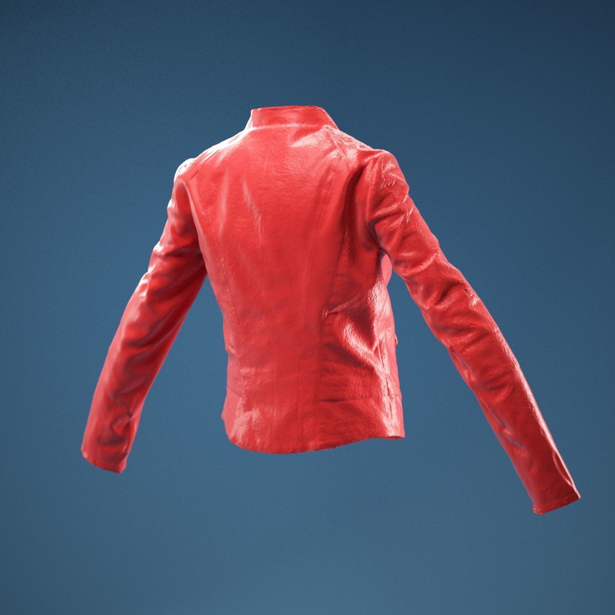 Shiny Jacket Closed 3D model_5
