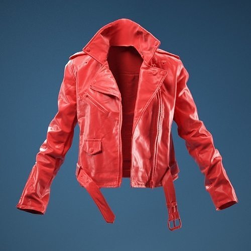 PVC Moto Jacket Open 3D model