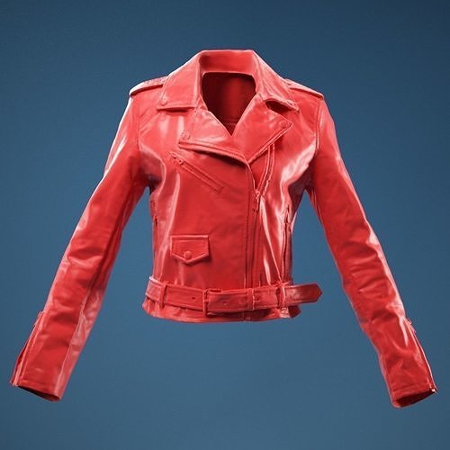 PVC Moto Jacket Closed 3D model