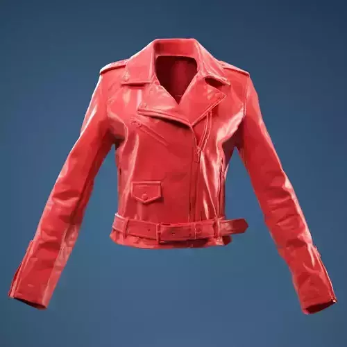 PVC Moto Jacket Closed 3D model