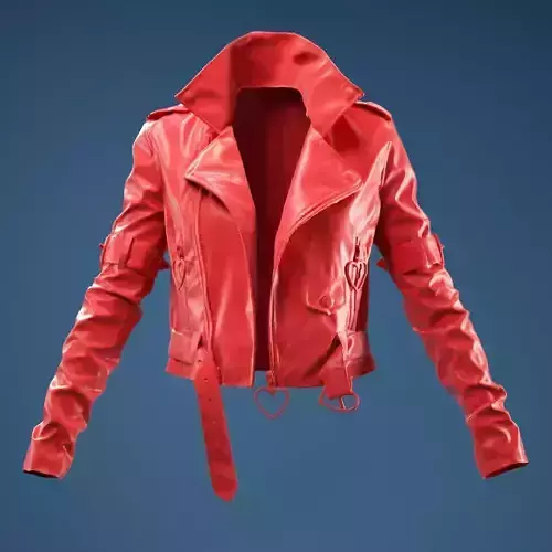 Pink PVC Jacket Open