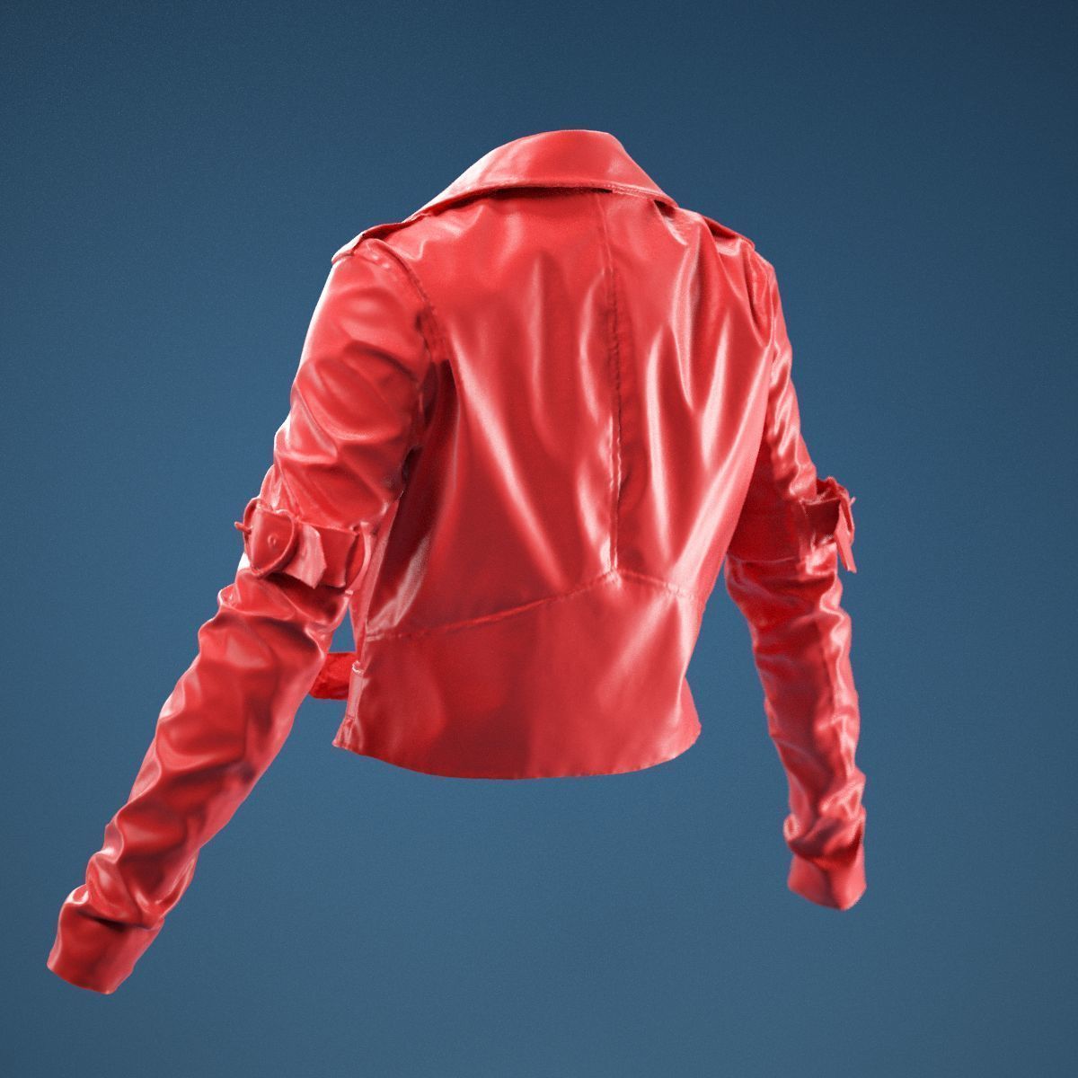Pink PVC Jacket Closed 3D model_7