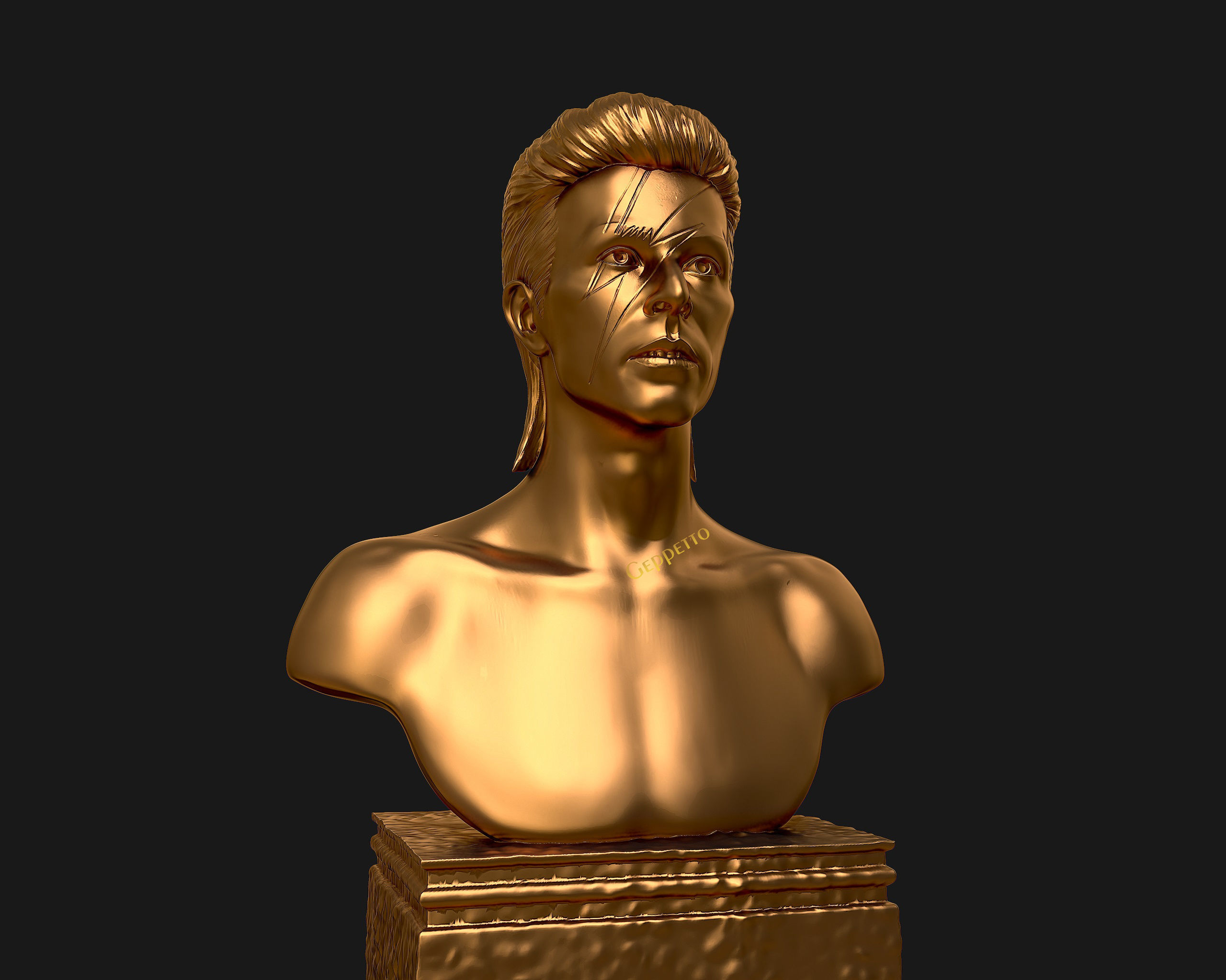 David Bowie 3D Sculpture Model Ready to 3D print 3D print model_49