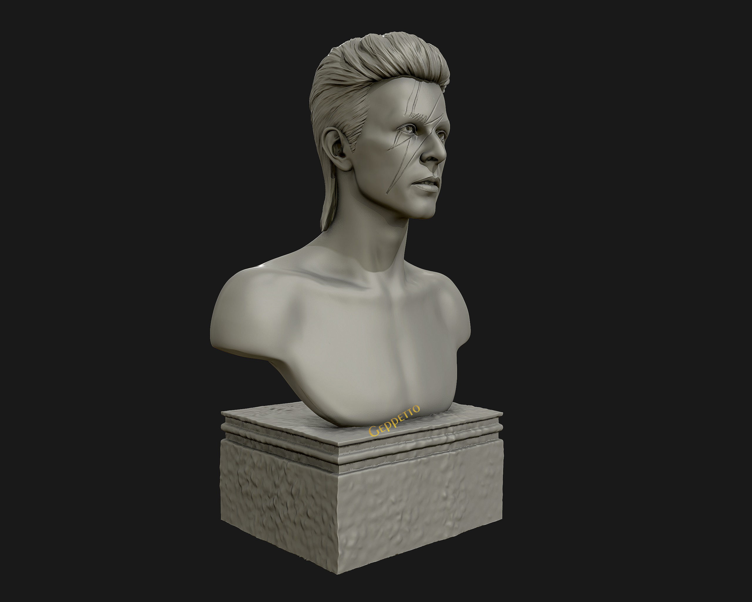 David Bowie 3D Sculpture Model Ready to 3D print 3D print model_11
