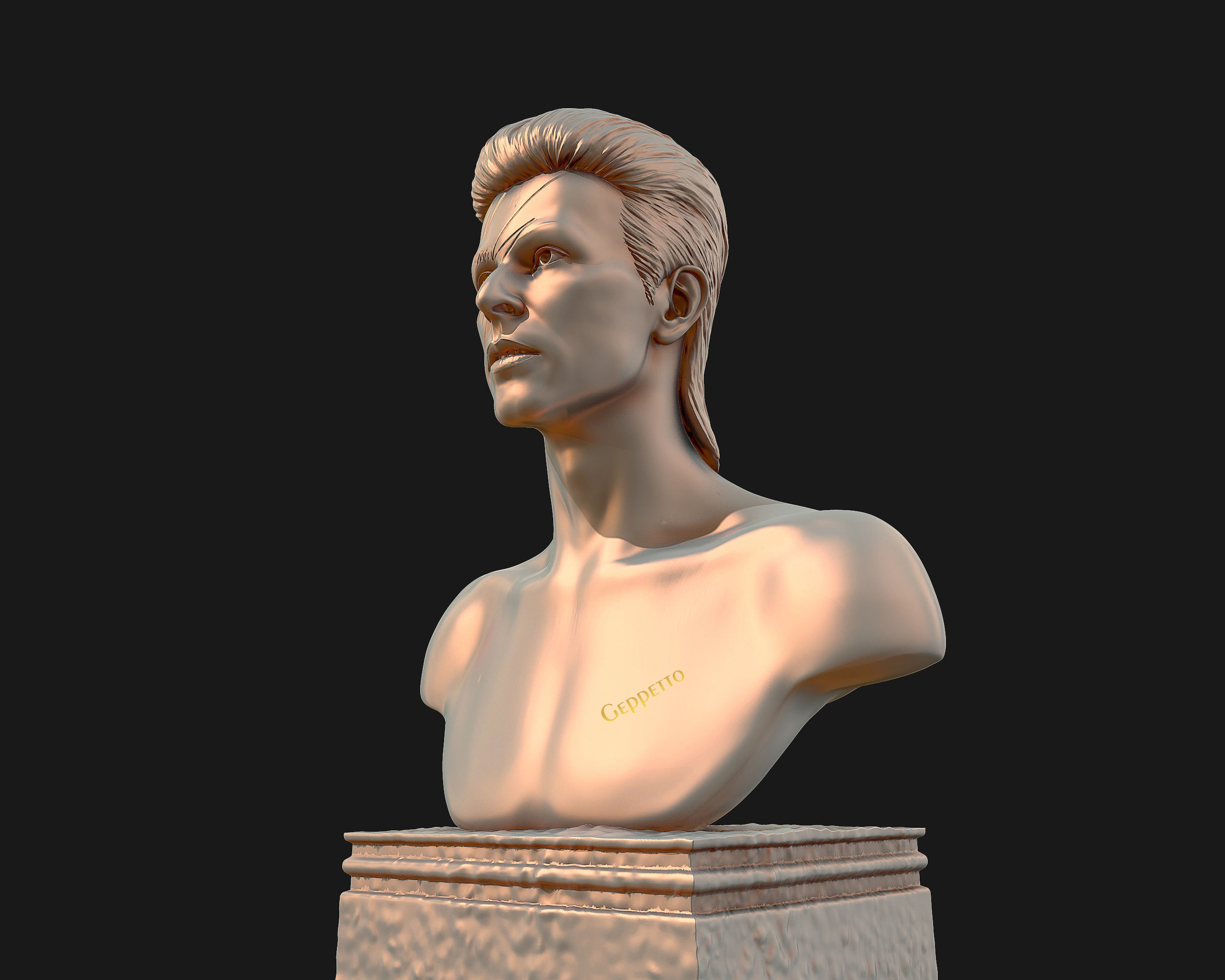 David Bowie 3D Sculpture Model Ready to 3D print 3D print model_34
