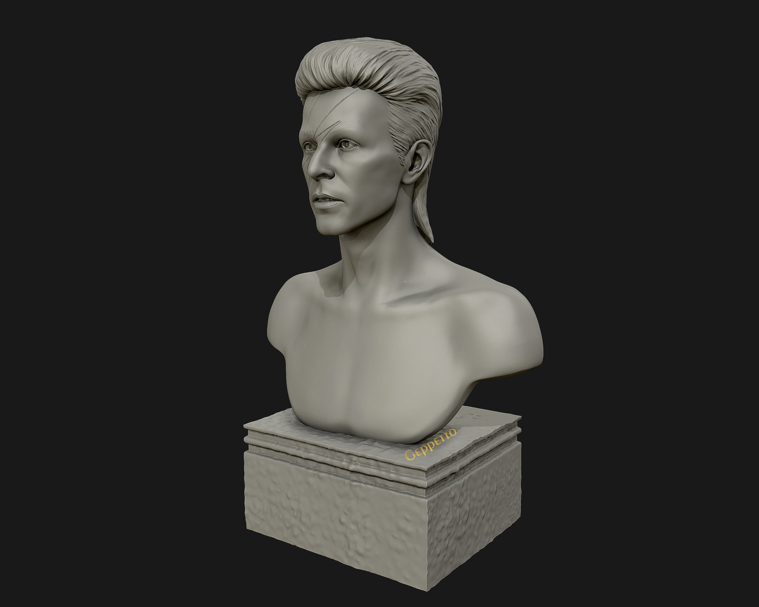 David Bowie 3D Sculpture Model Ready to 3D print 3D print model_43