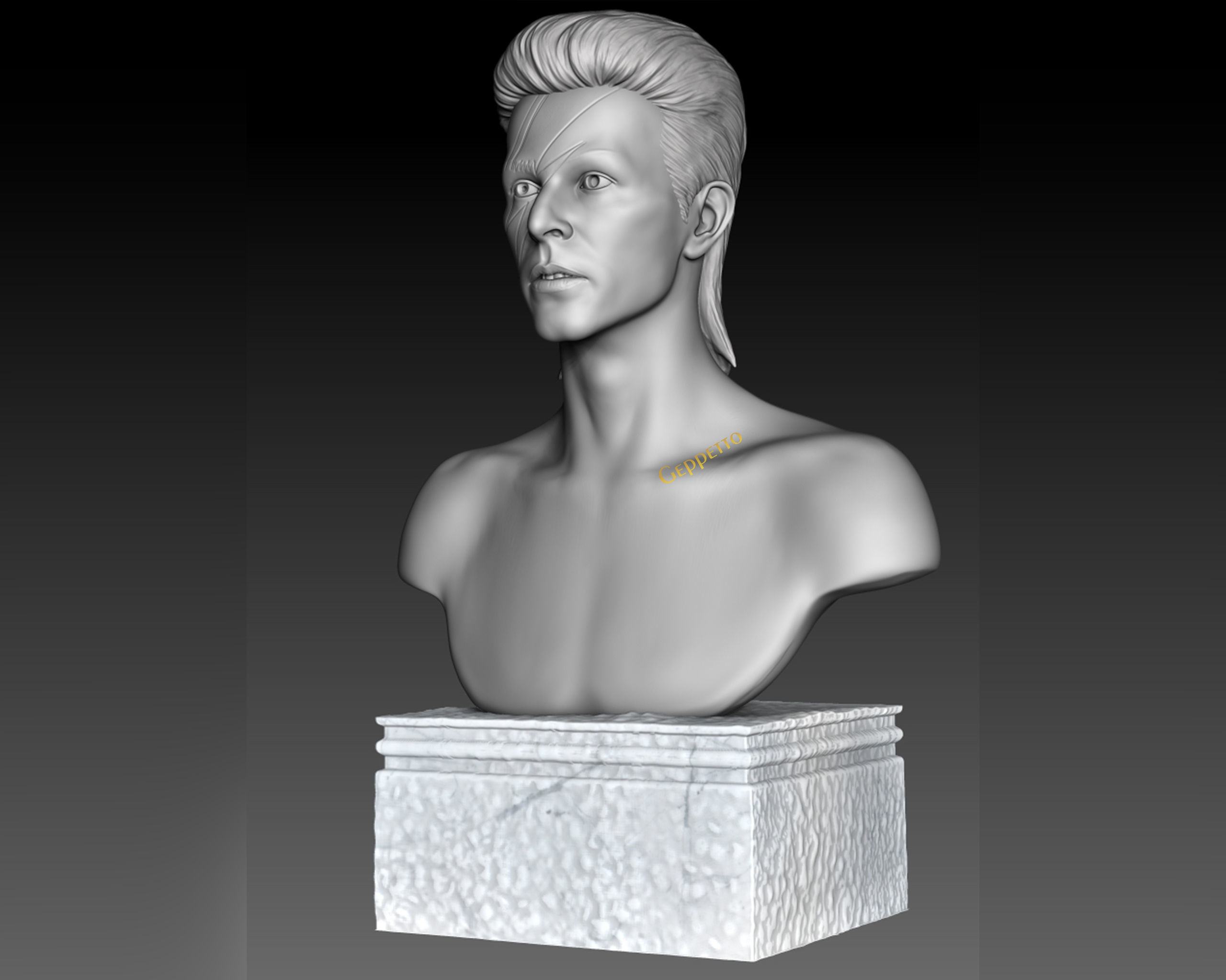 David Bowie 3D Sculpture Model Ready to 3D print 3D print model_58