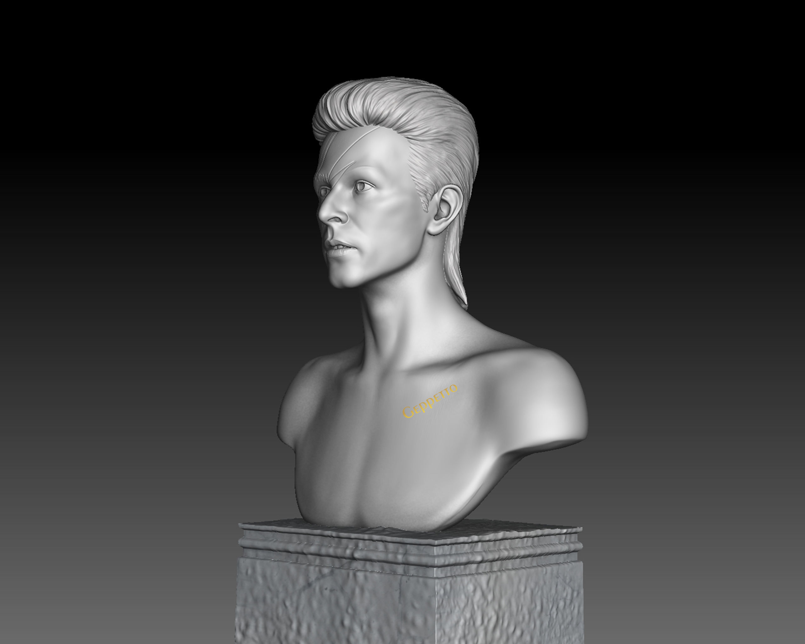 David Bowie 3D Sculpture Model Ready to 3D print 3D print model_52