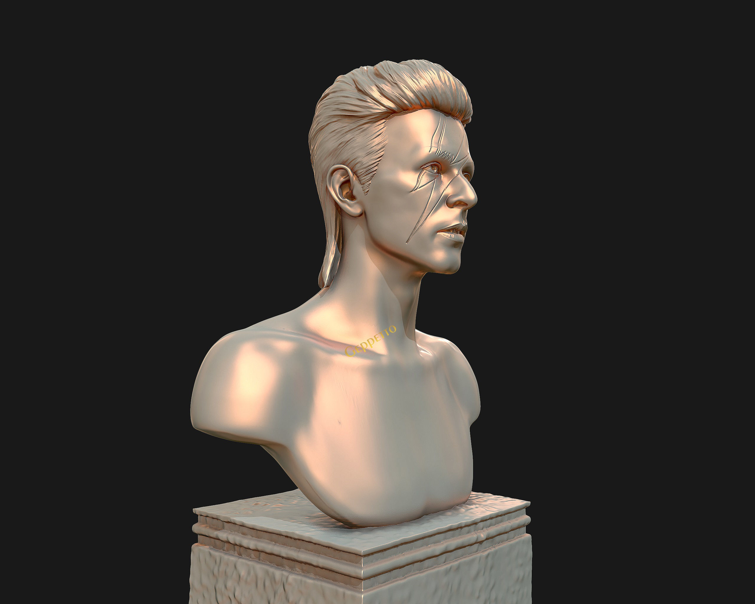 David Bowie 3D Sculpture Model Ready to 3D print 3D print model_41