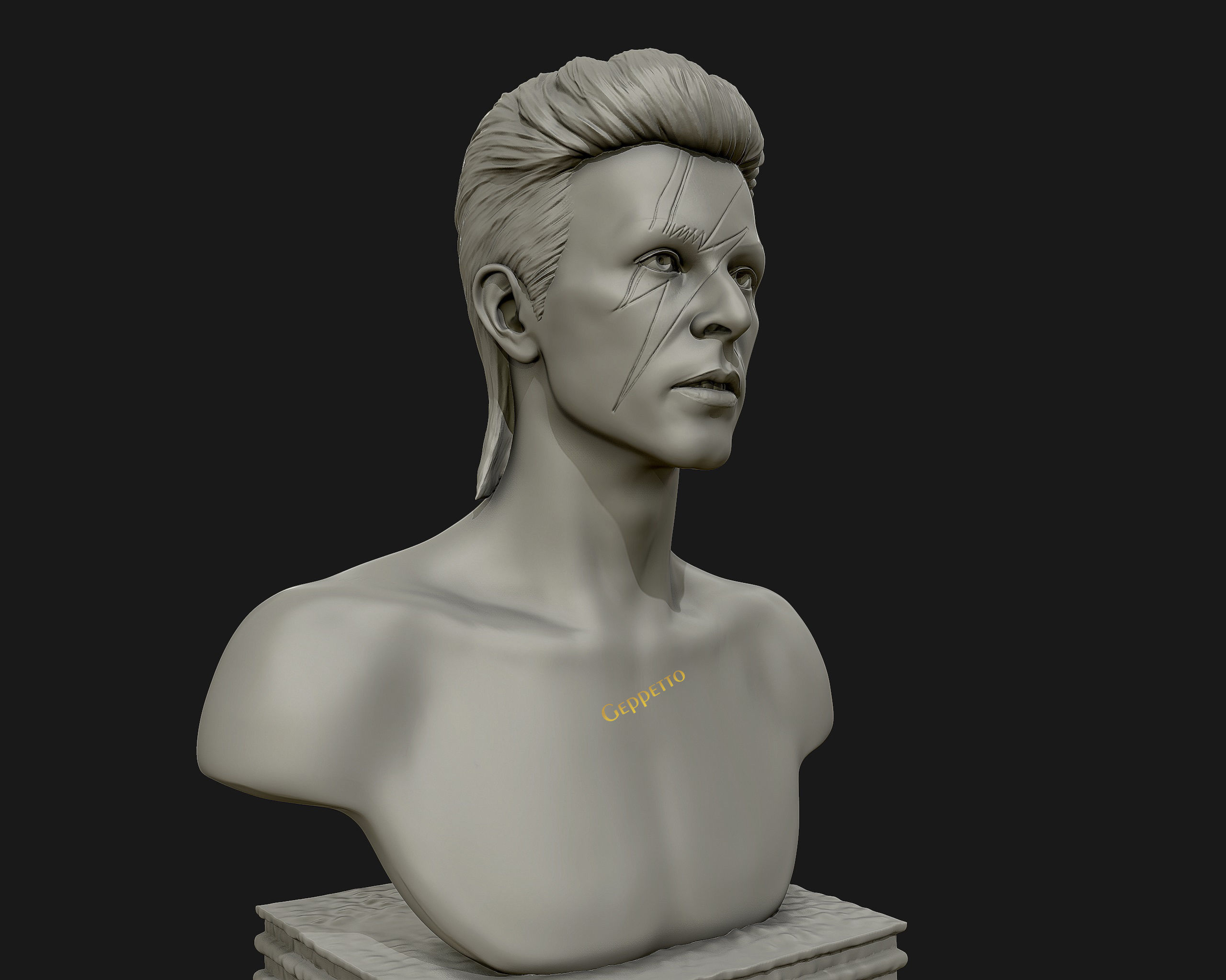 David Bowie 3D Sculpture Model Ready to 3D print 3D print model_25